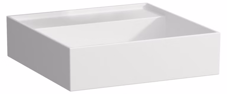 LAUFEN Kartell lavabo à poser, sans trou pour robinet, sans trop-plein, 460x460mm, H8183317571121, H8183317571121