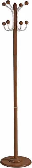 Appendiabiti Herdasa in legno di faggio con finitura noce e dettagli in metallo, colore marrone, H 170 x L 35 x P 35 cm