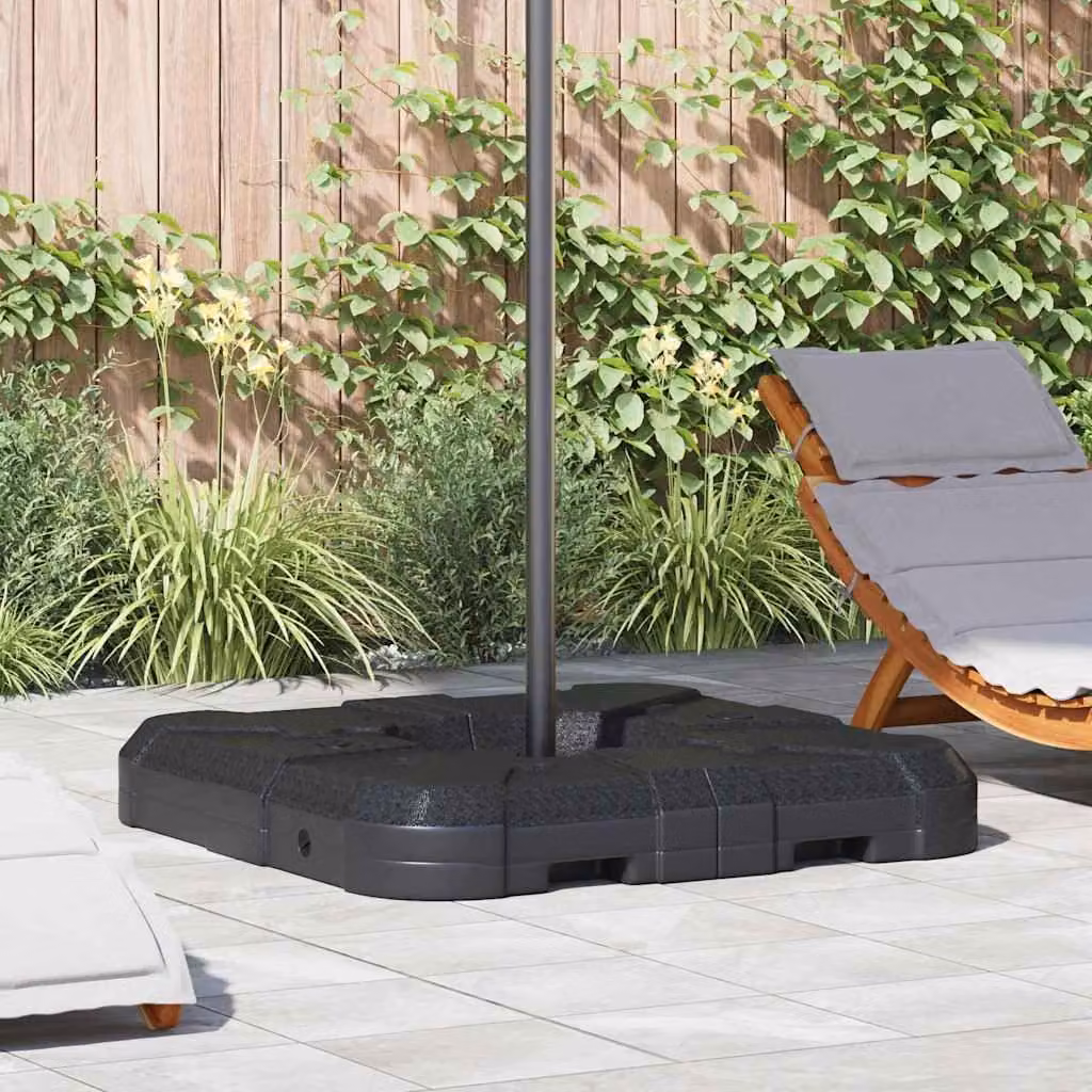 Base esclusiva per ombrellone parasole a braccio oscillante, capacità di carico 110 kg, colore nero