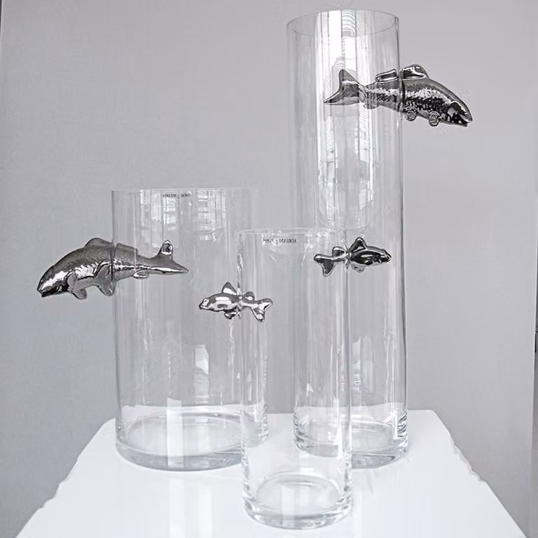 Vaso in vetro Illusion Fish Collection Adriani e Rossi