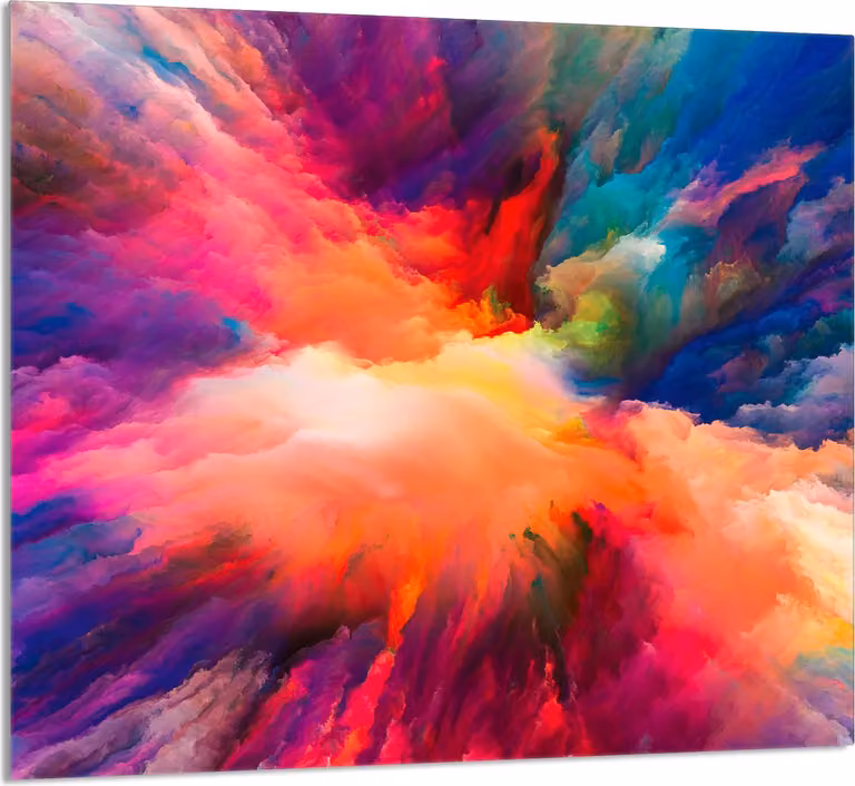 GLASPLATTE FÜR KÜCHE 65x60 Bunt