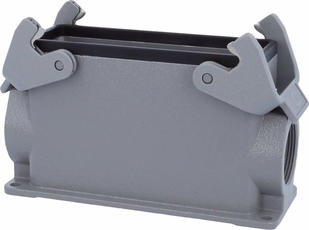 HARTING Han 24B Alloggiamento base alto, 1xM32 uscita cavo laterale, con 2 staffe trasversali Vite M32 Area di serraggio