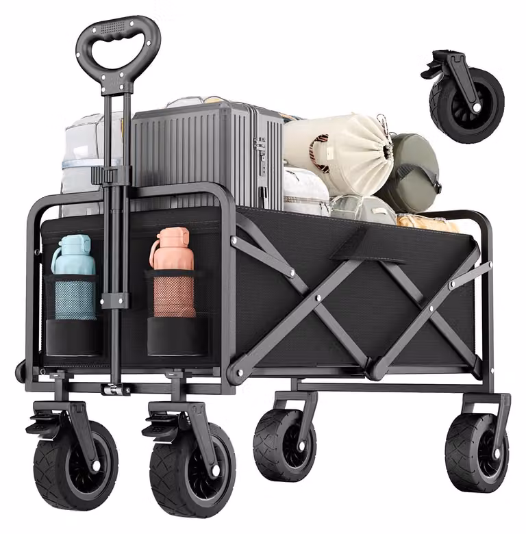 Carrello trasportatore, capacità 100 litri, maniglia regolabile, 100 litri