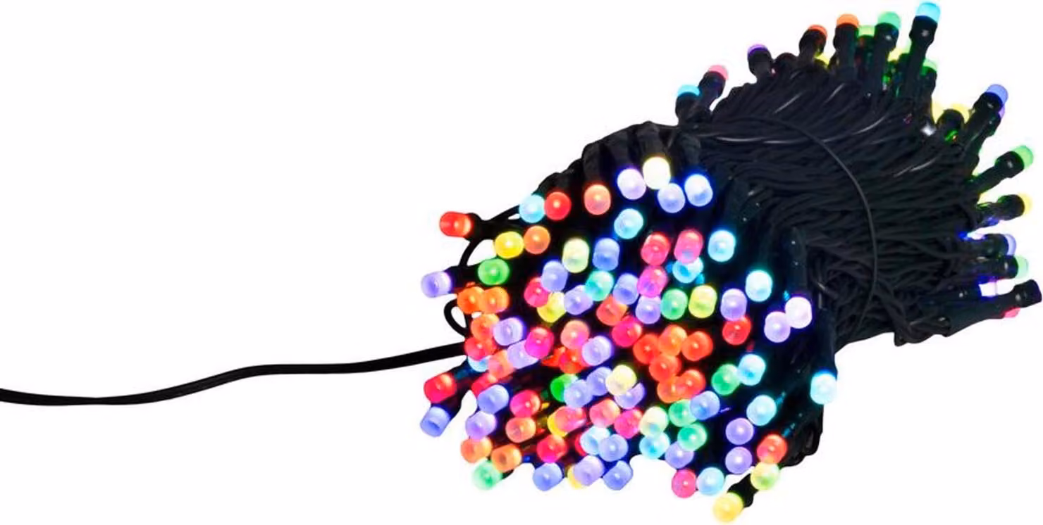 Catena luminosa MagicHome Natale, con controller, 200xLED, mix di colori, 17 m, IP44