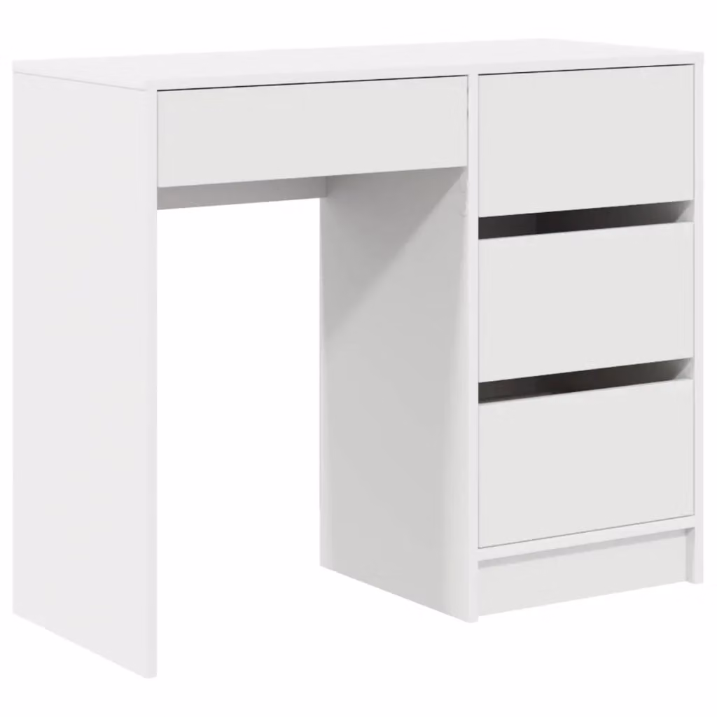 Scrivania moderna vidaXL bianca in legno MDF per ufficio o casa L: 90 cm, P: 37.5 cm, H: 75 cm – 2