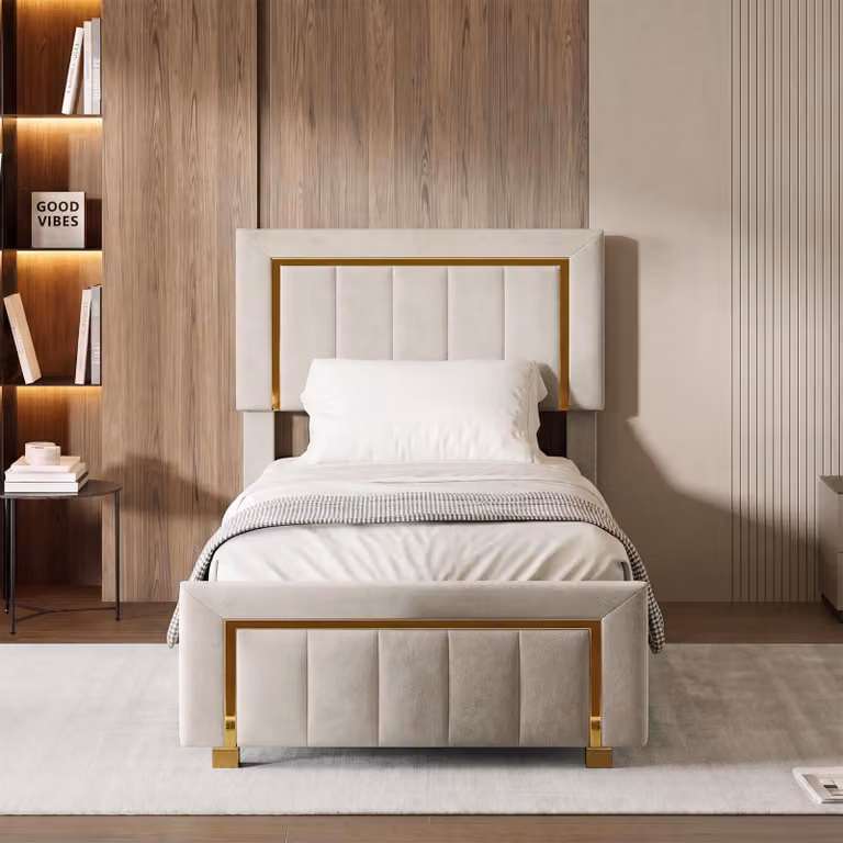 Letto ProximaX, dimensioni 90x200 cm, rivestito in velluto, con contenitore a gas e testiera imbottita