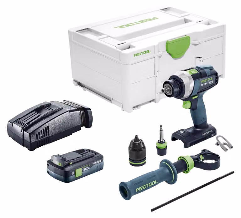 Trapano avvitatore a batteria Festool TDC 18/4-Basic 18 V 75 Nm Brushless + 1x batteria 4,0 Ah + caricabatterie rapido + Systainer