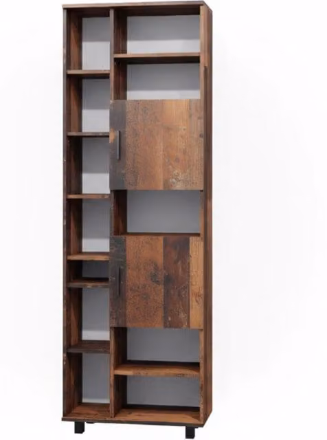 Armadio da bagno Ilias Vicco in rovere rustico marrone con ante e vani a giorno L: 60 cm, H: 190 cm – 1