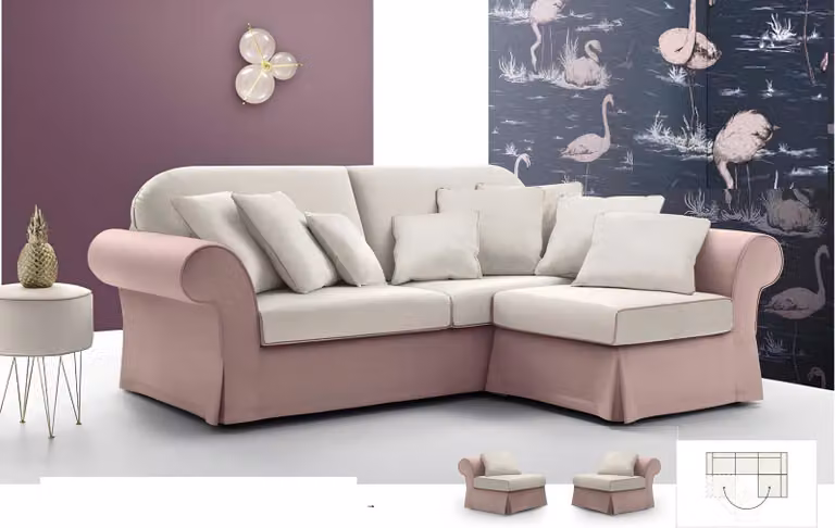 Ecksofa L-Form Polster Sofa Moderne Wohnzimmer Möbel Luxus Stoff alfitalia