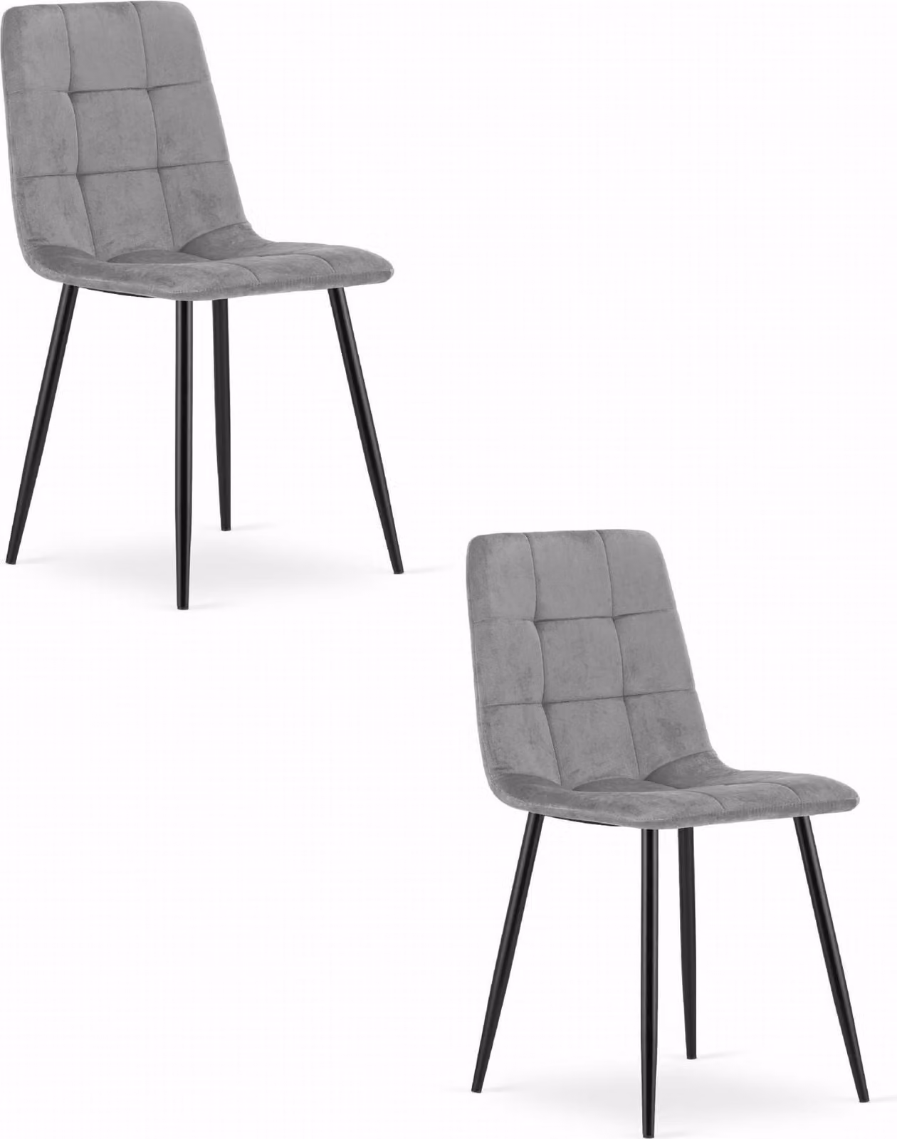 Sedia Valora KARA Grigio Chiaro x2 - Sedie grigie bicolore per uno stile neutro