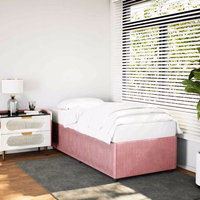 vidaXL Giroletto in Velluto Rosa L 90 x P 190 cm