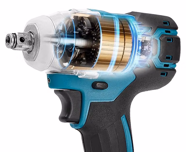 Avvitatore a impulsi, realizzato in acciaio legato ad alta resistenza, dimensioni 10,5 x 7,5 x 3 pollici, compatibile con sistemi di batterie da 18V, coppia massima di 220 ft-lbs, 3 livelli di velocità regolabili
