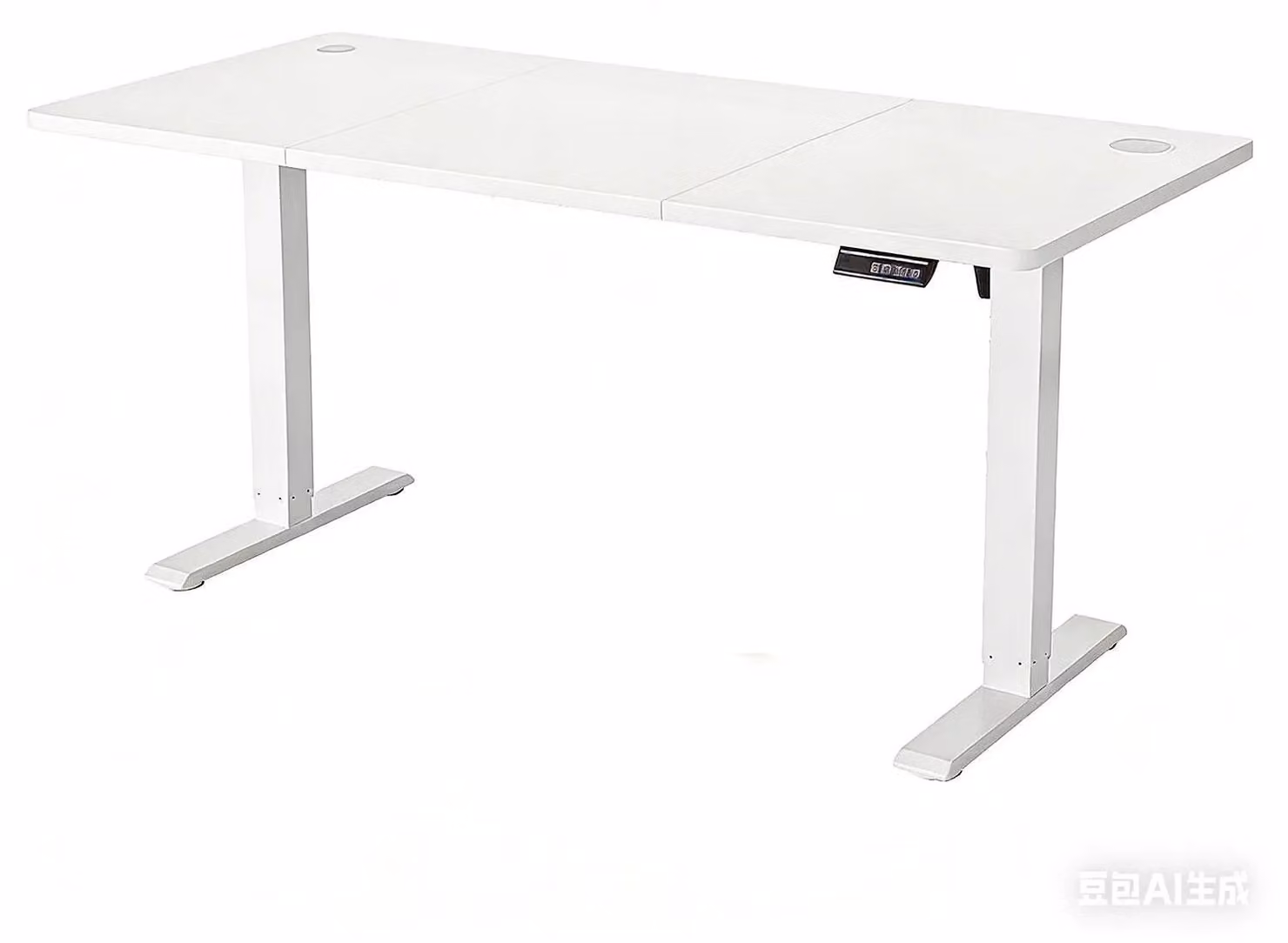 Scrivania sit-stand - Regolabile elettricamente in altezza - Funzione memoria - 120 x 60 cm - Piano in legno - Struttura in metallo