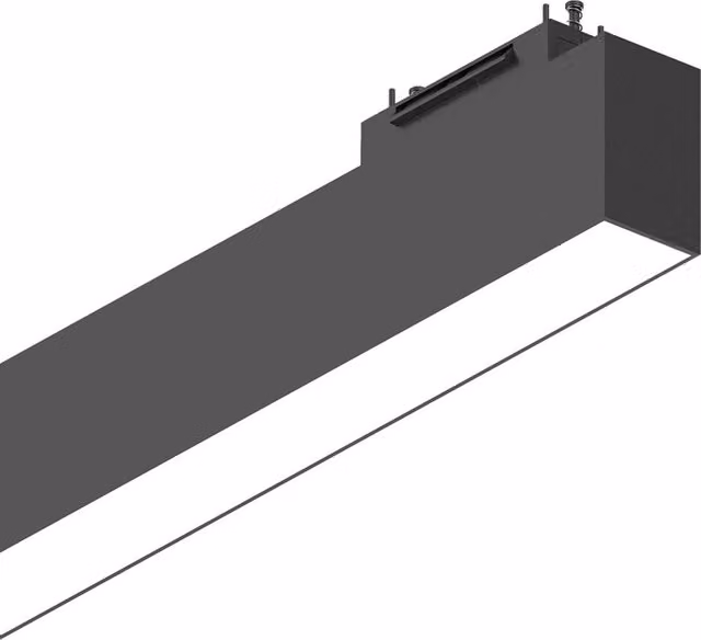 Sistema Binario Largo Arca IDEAL LUX in Alluminio Nero con LED da 25W, Luce Calda 3000K, Connettibile