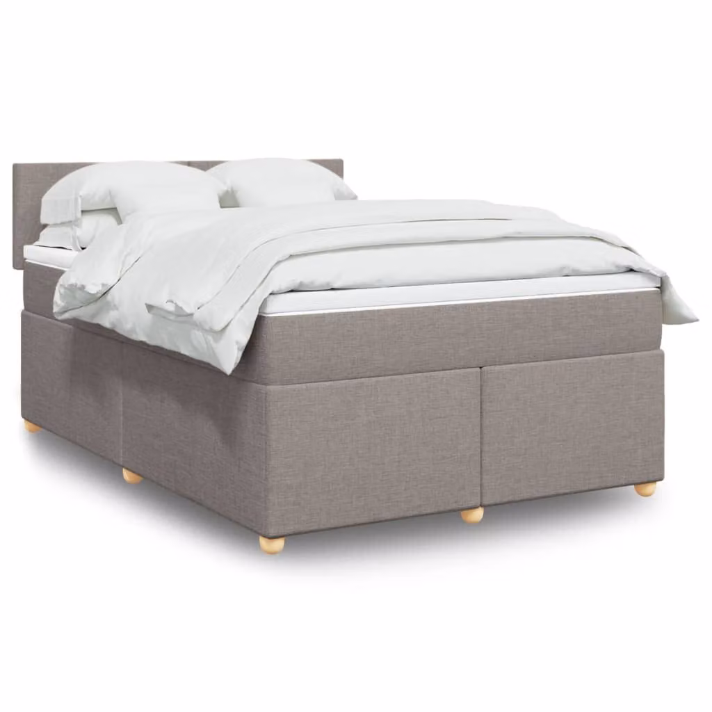 vidaXL Giroletto a Molle con Materasso in Tessuto, L/P/H: 140 x 190 cm