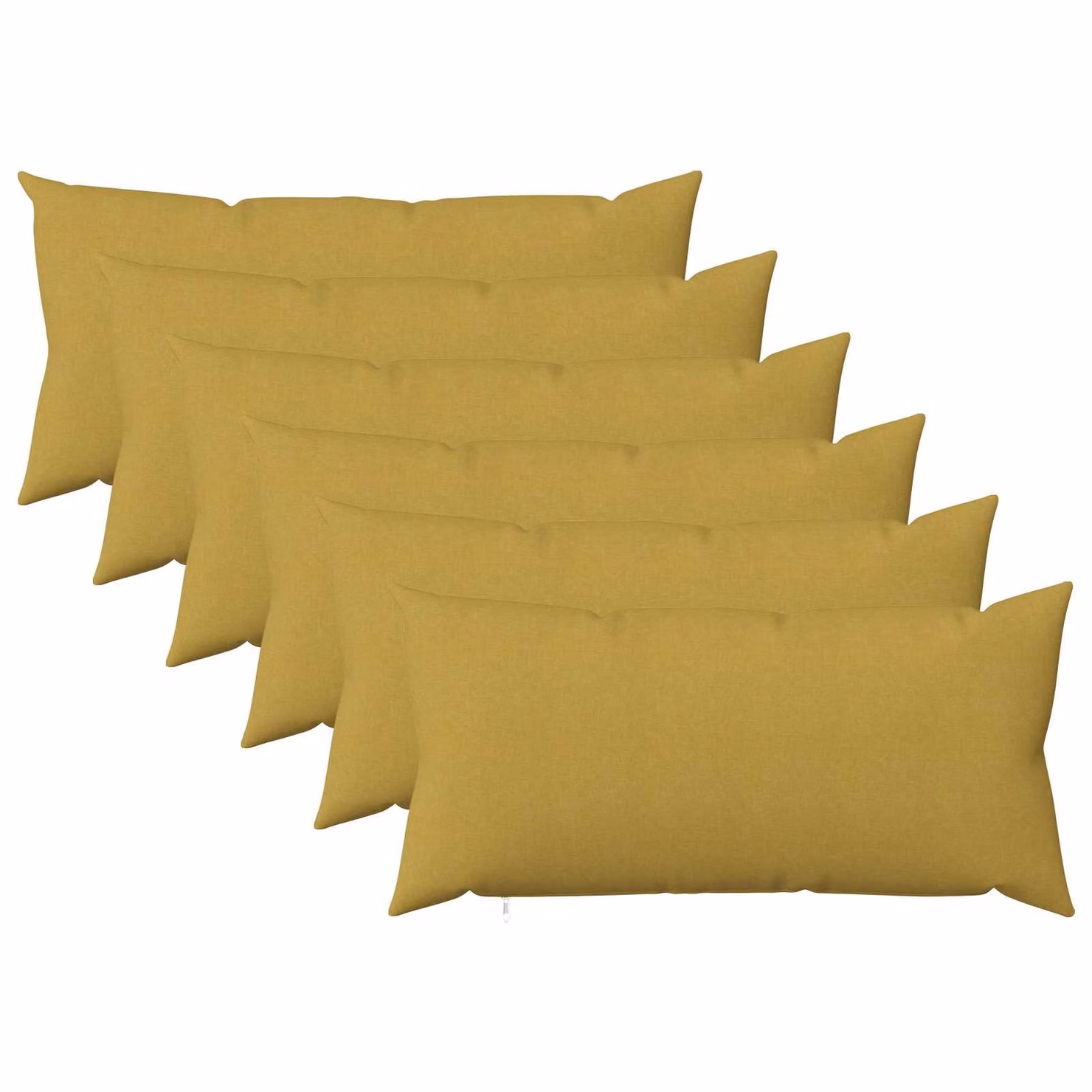 Set di 6 cuscini vidaXL HEERLEN verde chiaro e giallo in tessuto con rivestimento lavabile