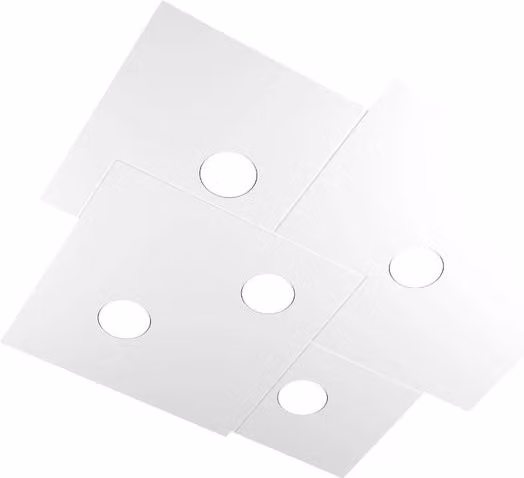 Toplight Plafoniera da soffitto quadrata 5 luci Plate con attacco GX53, struttura colore bianco, design moderno 73x67x3cm