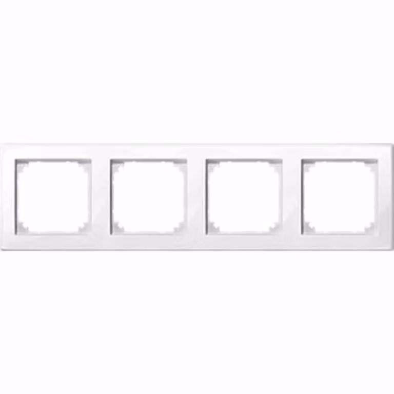 Merten 478419 Cornice di copertura a 4 ingressi Sistema M bianco polare lucido