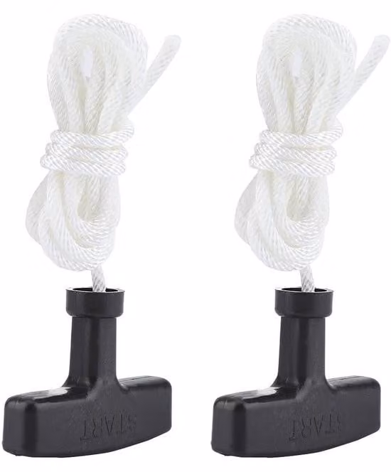 Kit cavo di traino per tosaerba - confezione da 2 - cavo in nylon, resistente - maniglia in plastica - prestazioni elevate