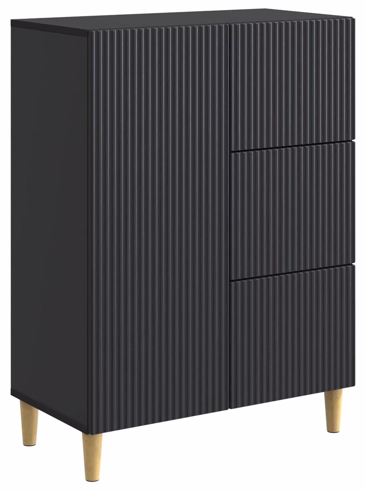 Credenza Nero 66 x 34,5 x 90 cm Legno ingegnerizzato