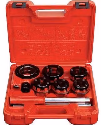 Set di filiere manuali a cricchetto Serie Superego 1/2 pollici, 8 pezzi, colore rosso