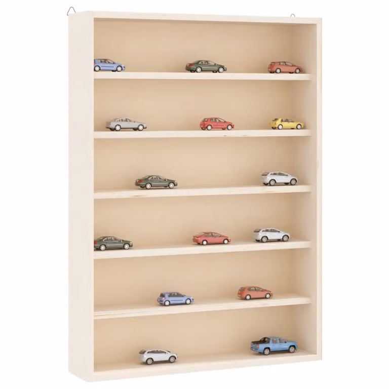vidaXL Teca da Collezione Moderna in Legno con 6 Ripiani, Colore Marrone/Beige, L 40 cm x P 8,5 cm x H 55 cm