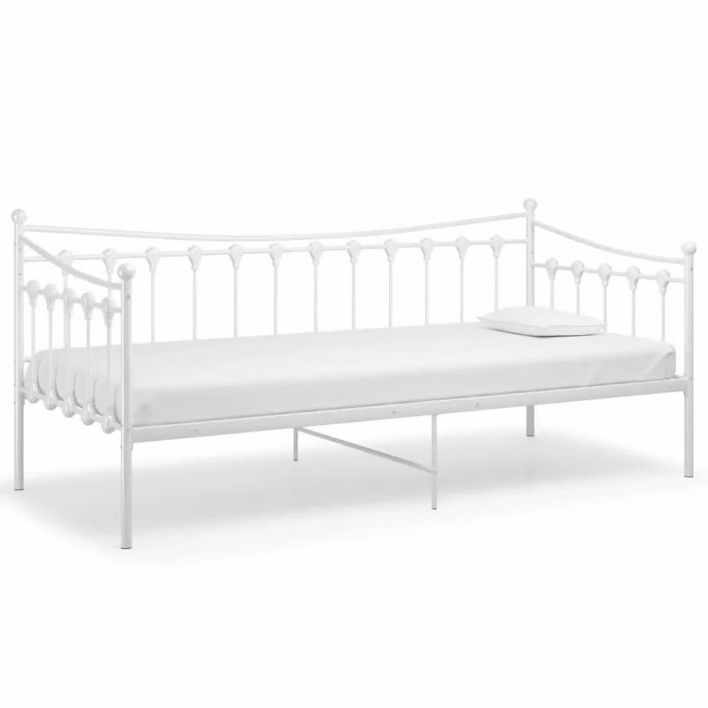 Telaio per divano letto vidaXL in metallo bianco con doghe fisse L/P/H: 200 x 90 x 91,5 cm – 2