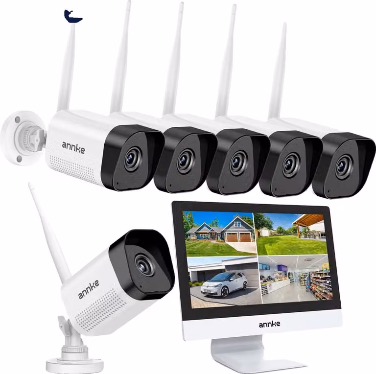 Telecamera di sicurezza, risoluzione 8MP, visione notturna fino a 100 piedi, 6PCS 8MP telecamere