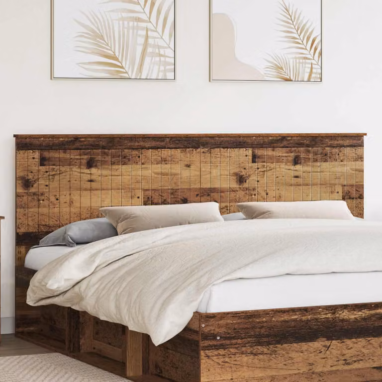Testiera per letto vidaXL in legno ingegnerizzato effetto legno vecchio, colore marrone