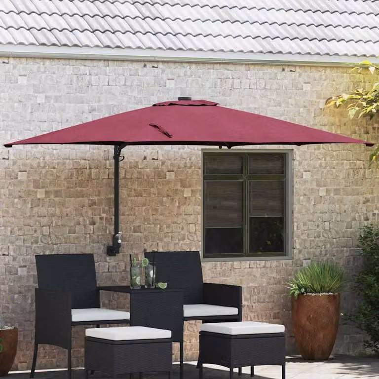 Maison Exclusive - Ombrellone da giardino, colore bordeaux, dimensioni 248,5 x 247,5 x 160 cm