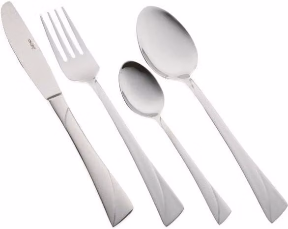 Set di posate Kinghoff KH-3515 in acciaio inossidabile color argento lucido, 72 pezzi