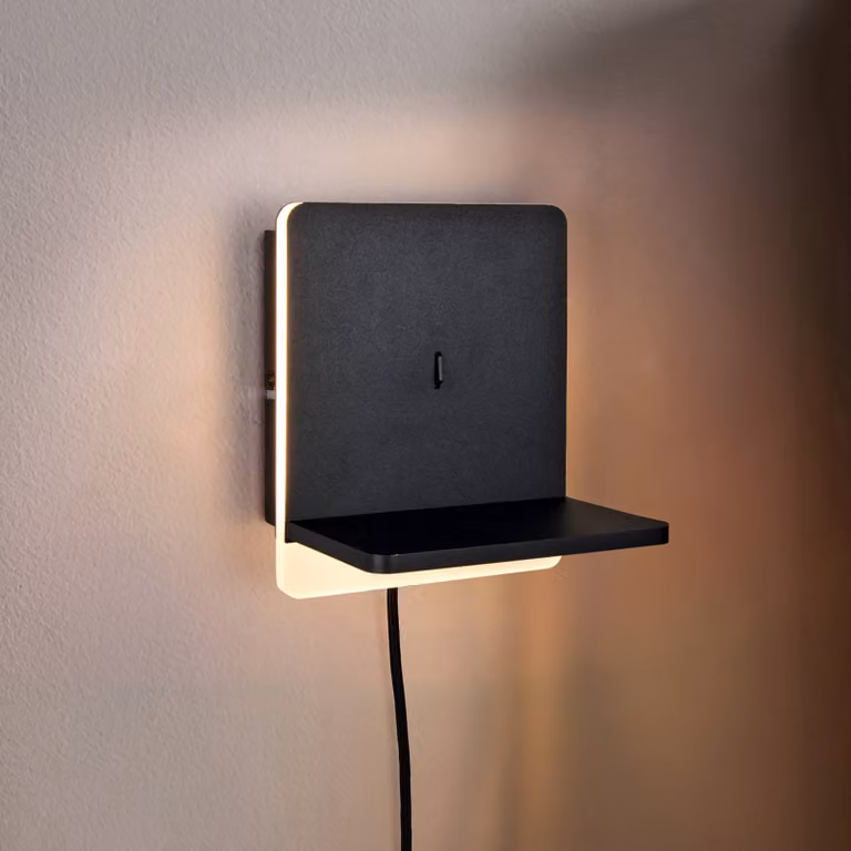 Trio Lighting Applique da parete a LED Fairfield, dimmerabile, Nero, Soggiorno / Sala da pranzo, Metallo, Moderno, Applique a LED