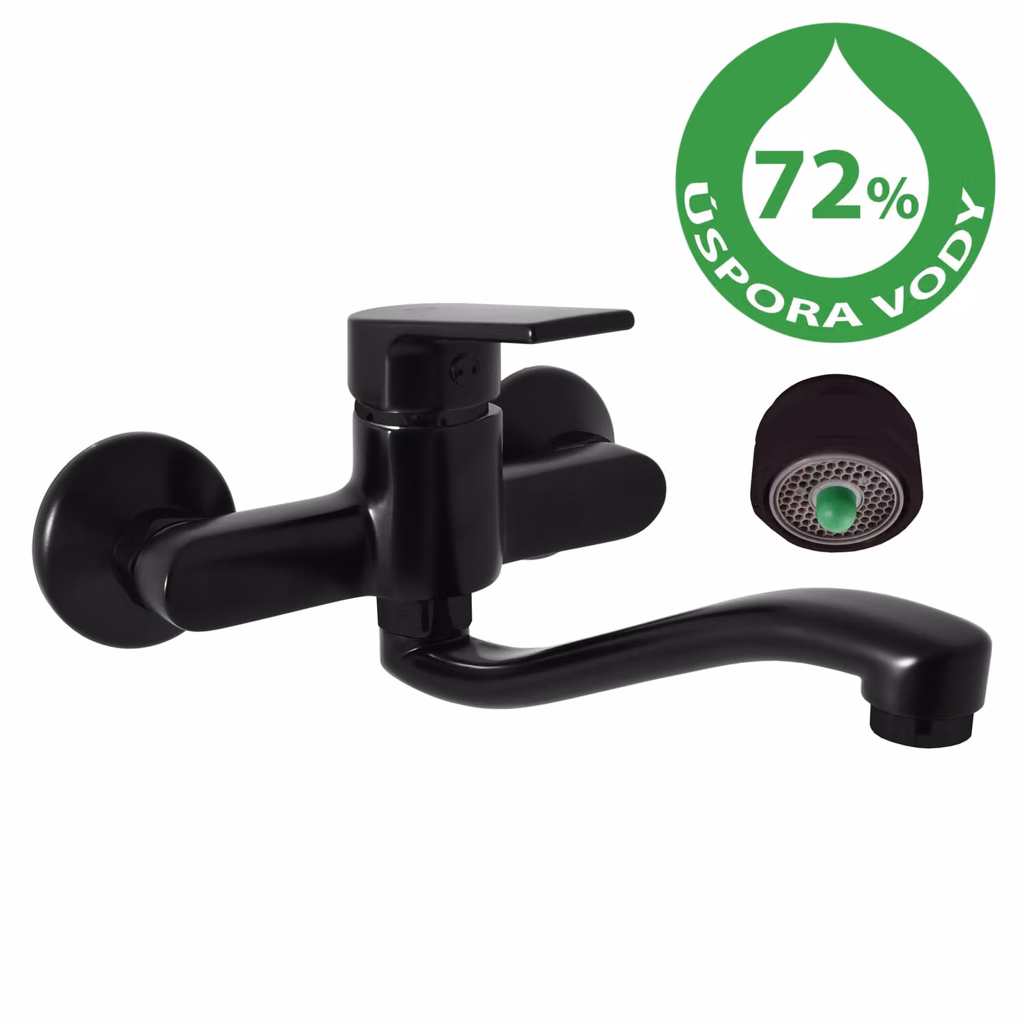 Rubinetto da cucina RAV Slezák Vlatava VTE401.0/26CMAT nero
