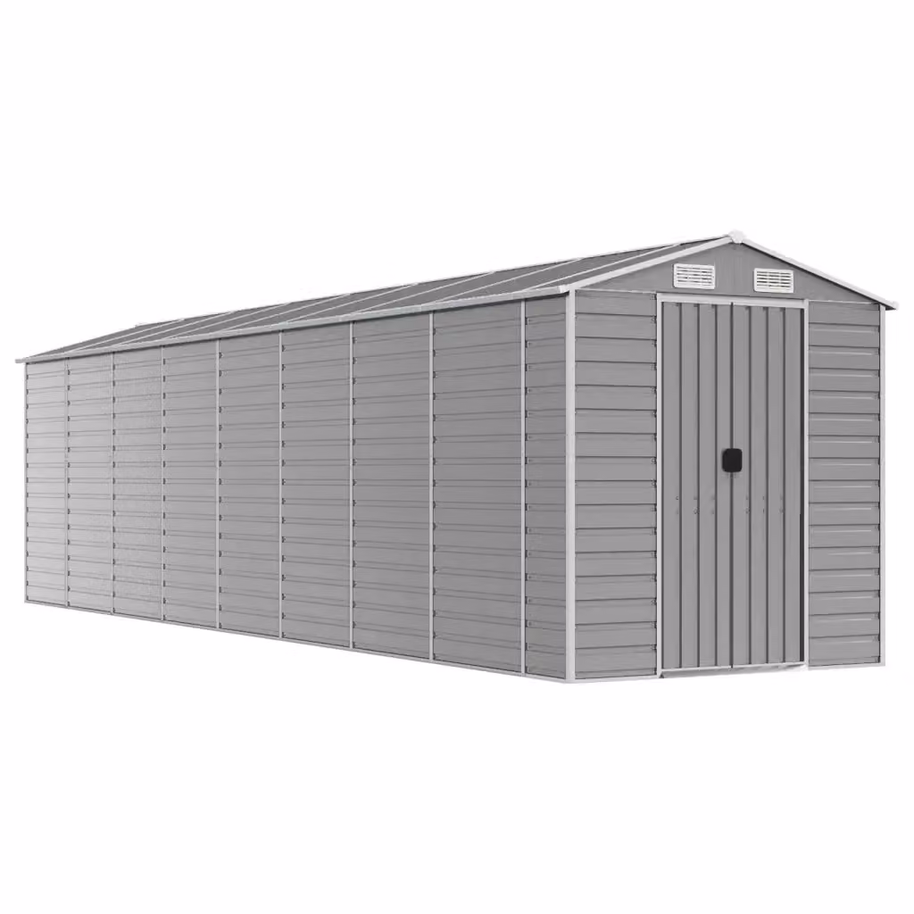 Casetta da giardino Videx in acciaio zincato grigio, design moderno, L: 810 cm, P: 191 cm, H: 198 cm – 2
