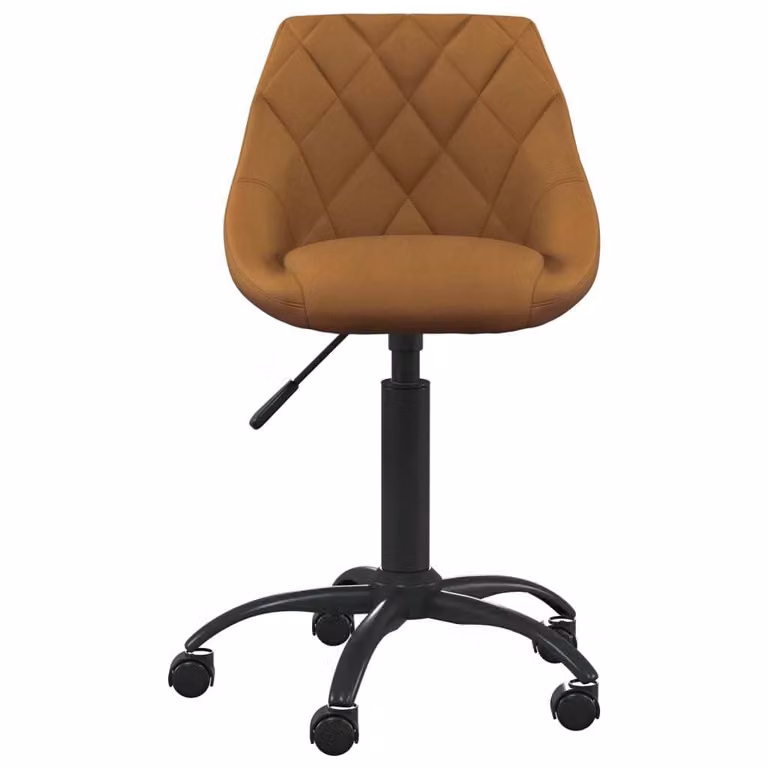 vidaXL Sedia da ufficio in velluto marrone