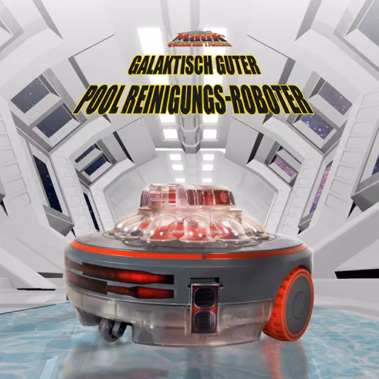 ® Robot aspirapolvere per la pulizia del fondo della piscina | Aspirapolvere per piscina a batteria Li-Ion | Copertura di 200 m², design rotondo e funzionamento wireless | DAS! Modello originale con kit di accessori