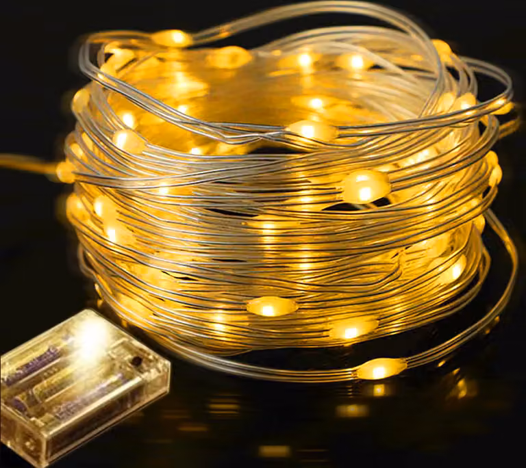 4M ricaricabile luci fata bianco caldo PVC IP65 impermeabile LED luci fata giardino interno festa Natale illuminazione decorazione, modalità luce continua