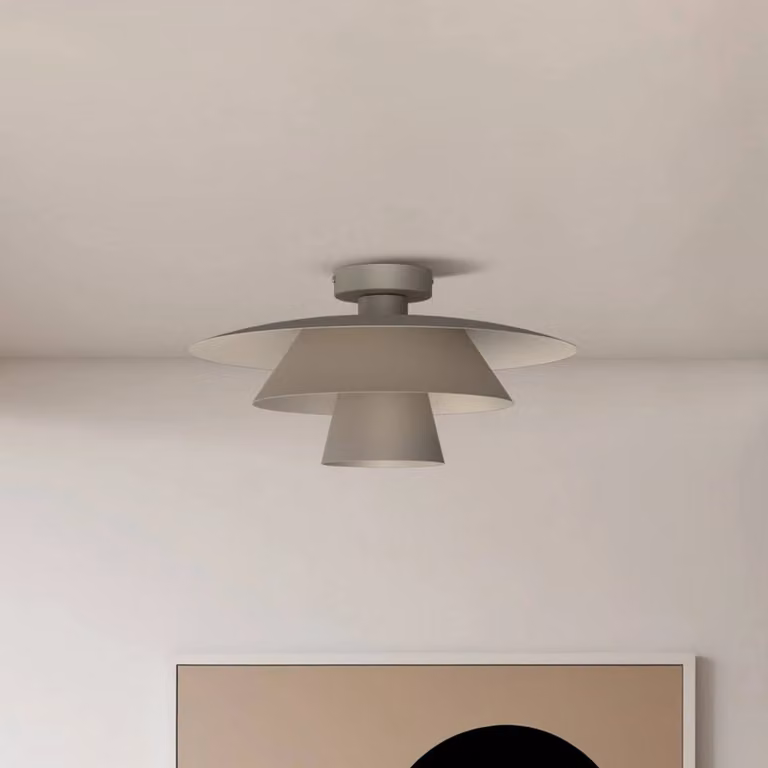 Plafoniera soffitto Plato Luminex, dimmerabile, Crema / Ambra, Soggiorno / Sala da pranzo, Metallo, Moderno, Plafoniera