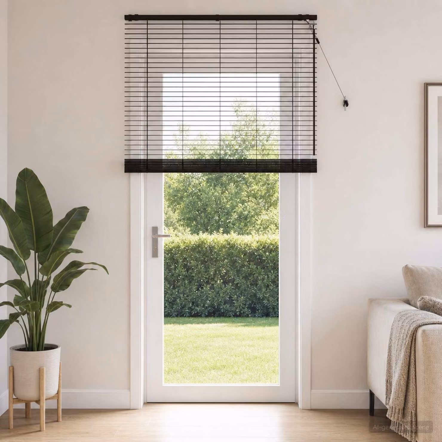 vidaXL Tenda Veneziana Marrone Scuro L: 125 cm, H: 250 cm, 35 mm