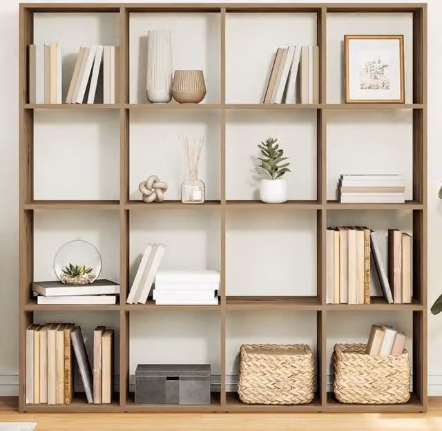 Libreria-Scaffale per Libri-Mobile di Stoccaggio Rovere Artigianale 102x29x143 cm in Legno Multistrato