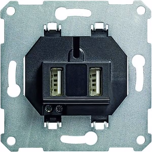 GIRA inserto presa USB Standard 55, E2, Event trasparente, Event, Event opaco, Esprit, ClassiX, System 55 235900 (235900)