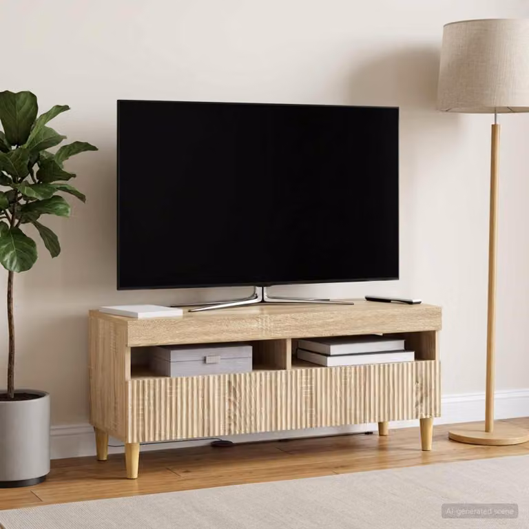 Mobile TV LED vidaXL ARNHEM in Rovere Sonoma, L 100 x P 35 x H 43 cm