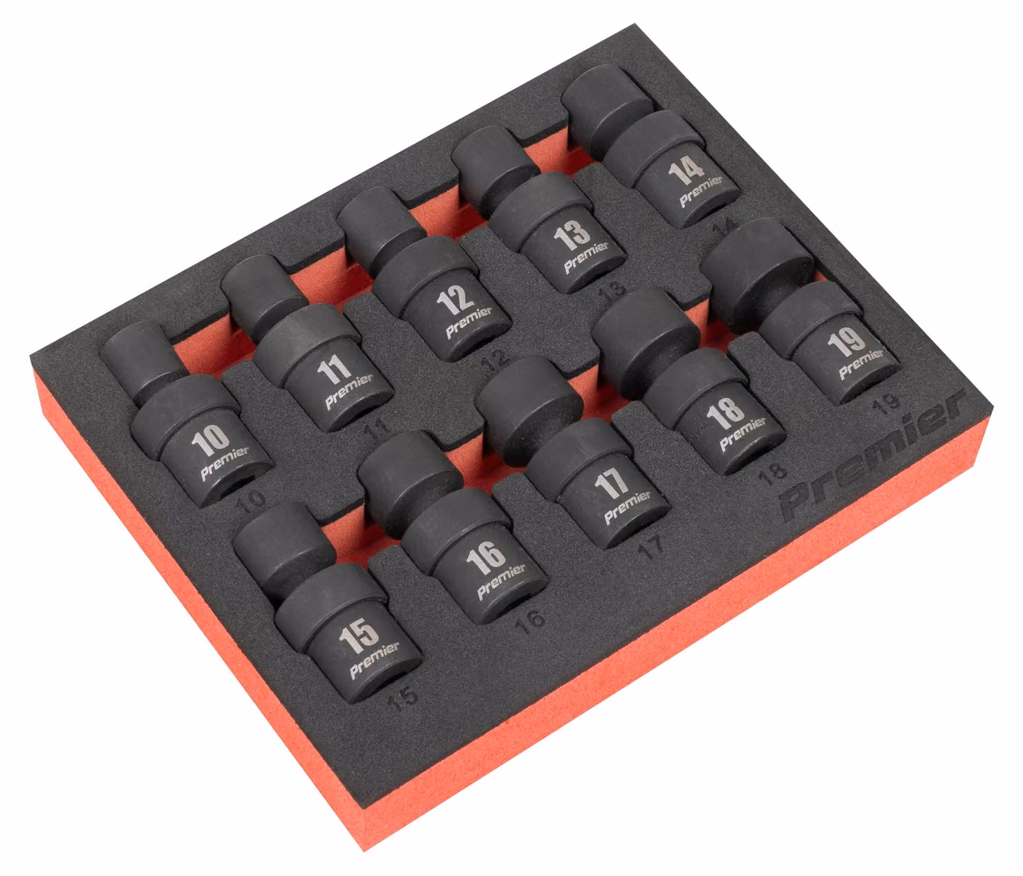 Set di 10 inserti universali con giunto sferico, attacco quadrato da 3/8"