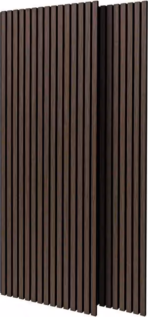 Mozart Set di 2 pannelli fonoassorbenti decorativi in legno MDF impiallacciato, marrone, H: 235 cm, L: 60 cm – 1