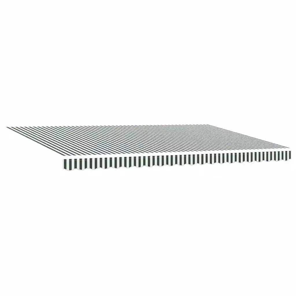 Telo di ricambio in poliestere per tenda da sole vidaXL, Verde e Bianco, L: 5 m, P: 3 m – 2