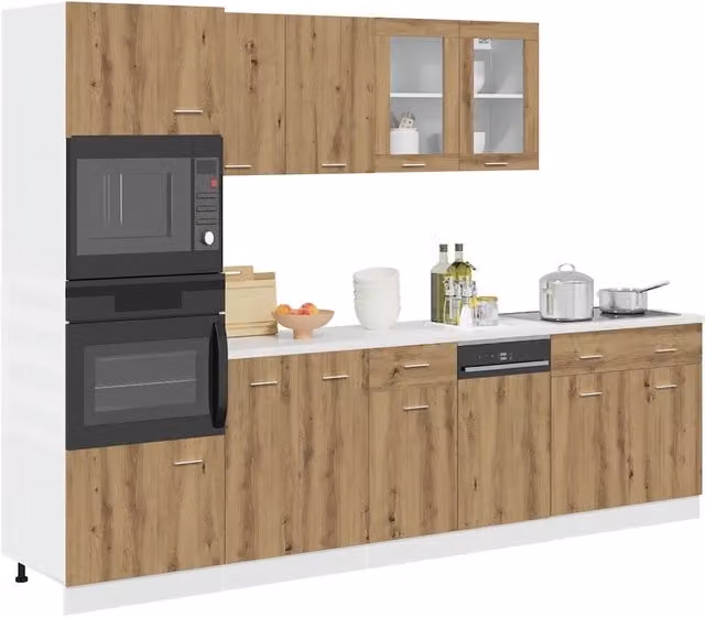 Set di Mobili da Cucina 7 pz Lyon Rovere Artigianale Truciolato 3328572
