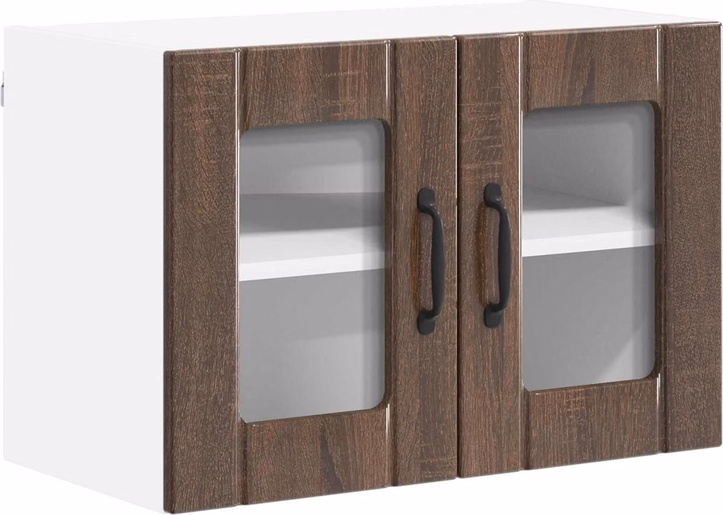 Mobile in vetro da parete LUCCA Rovere Marrone 60 x 31 x 40 cm