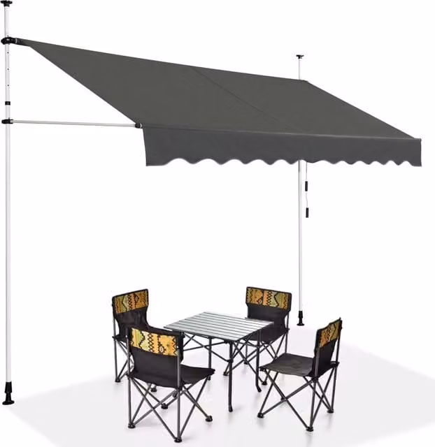 Tenda da sole retrattile DESIGN IN in alluminio e poliestere, impermeabile e resistente ai raggi UV, Grigio, L: 300 cm, P: 120 cm