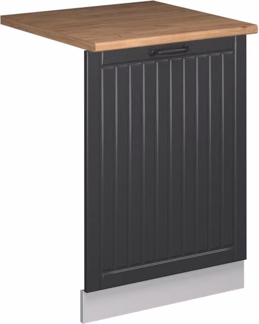 Pannello frontale per lavastoviglie Vicco Fame-Line Antracite e Bianco con finitura Rovere, Larghezza: 60 cm