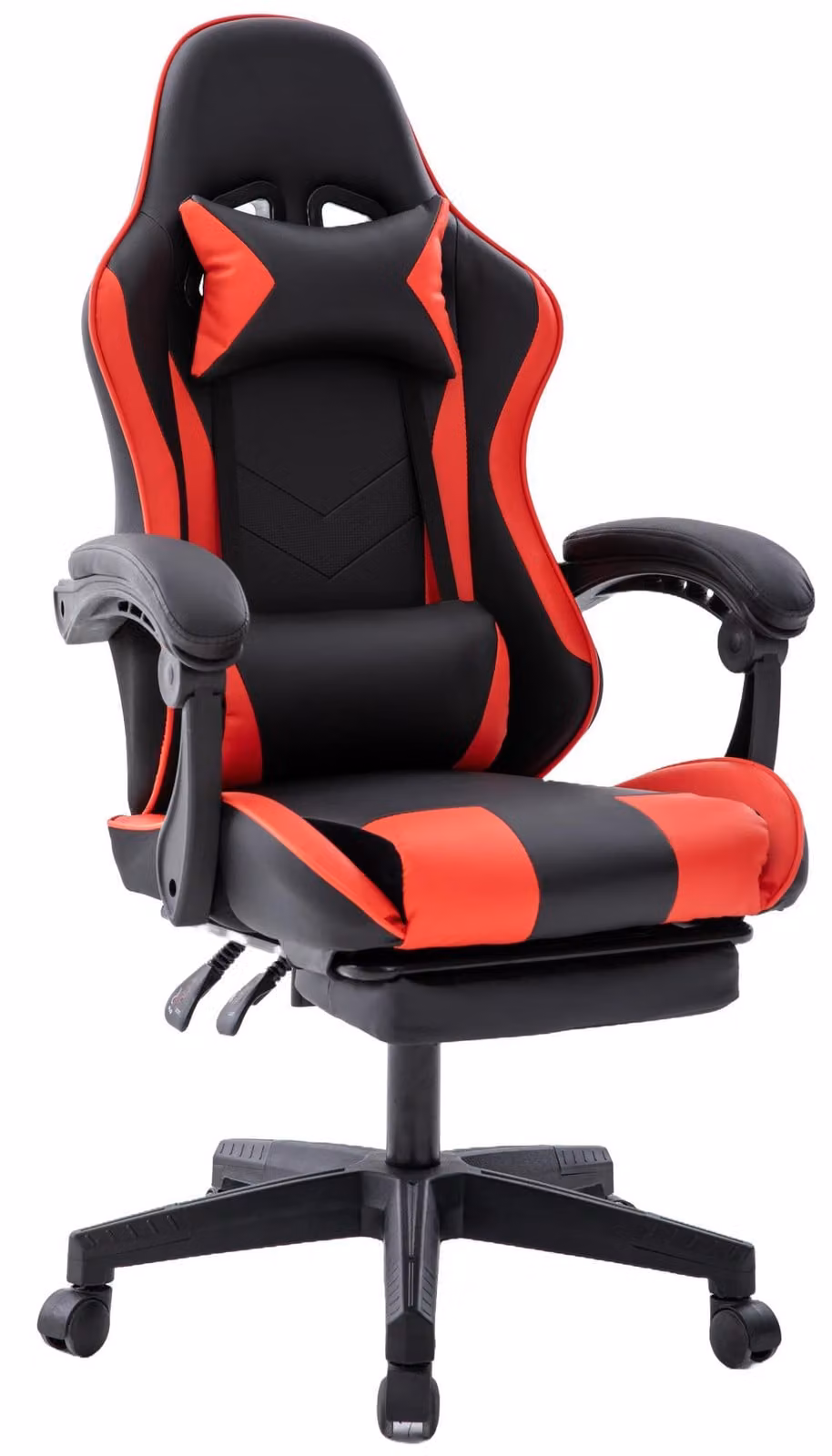 Sedia da gaming da ufficio Delman poltrona ergonomica per gamer con poggiapiedi e poggiatesta 0060RD